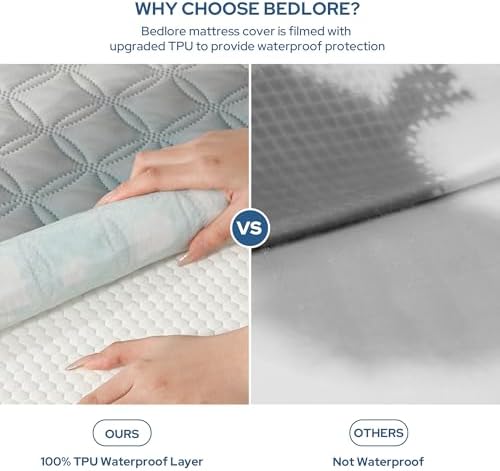BEDLORE Waterproof California King Mattress Protector, Deep Pocket Fit - Image 2