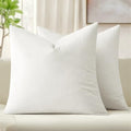MIULEE Velvet Throw Pillow Covers 20x20 Inch Pack of 2 Pure White by MIULEE