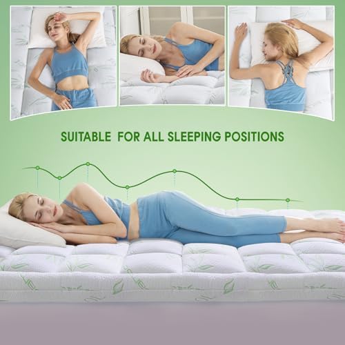 WhatsBedding Mattress Topper Full, Soft Pillow Top - Image 6