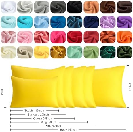 King Pillow Cases, 2 Pack, 20x36 in, Microfiber - Image 6