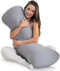SleepCloud Weighted Body Pillow 8lbs, Cooling Tencel Cover, 48” x 14” XL by SleepCloudBodyPillows