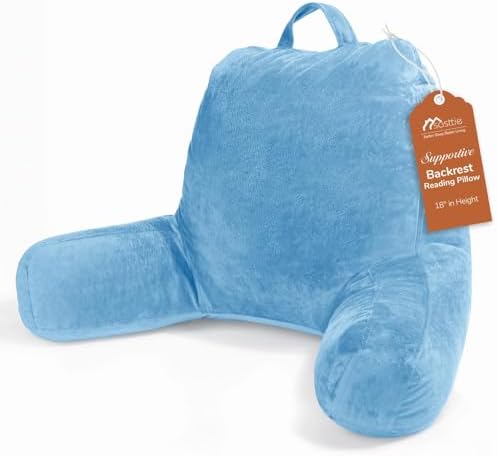 Sasttie Reading Pillow for Bed, Back Pillow for Sitting Up by SASTTIE
