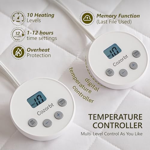 Heated Diamond Quilted Mattress Pad, King Size Dual Control, Soft Bed Warmer - Image 5