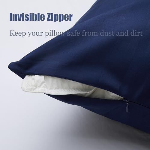 100% Cotton Zippered Pillow Protectors King Size - Image 3