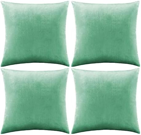 GIGIZAZA Decorative Throw Pillow Covers 20 x 20, Mint Turquoise Sofa Pillow by GIGIZAZAFocusingonhomedecoration