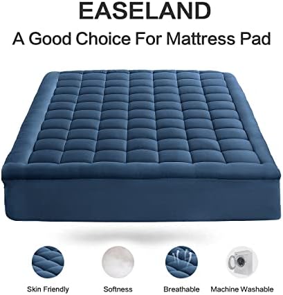 EASELAND Twin XL Mattress Pad Cotton Pillow Top Mattress Topper - Image 2