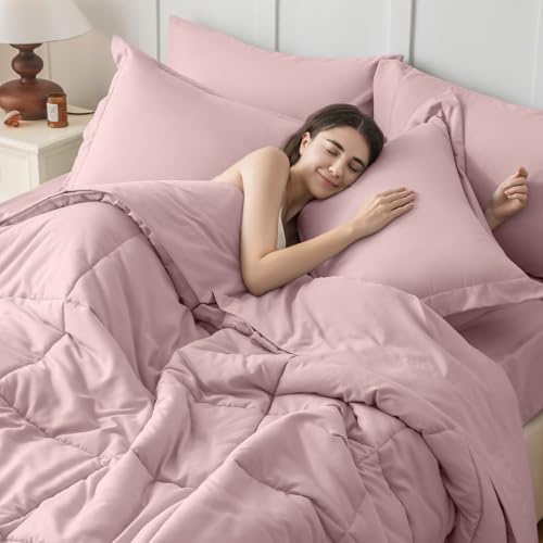 JOLLYVOGUE Queen Comforter Set, Ultra-Soft Bed in a Bag Queen Size 7 Pieces - Image 6