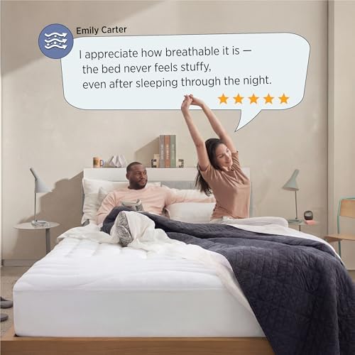 Bedsure King Mattress Pad, Mattress Topper - Image 5