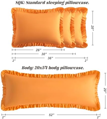 BEDSUM Standard Ruffled Pillow Shams - Image 3