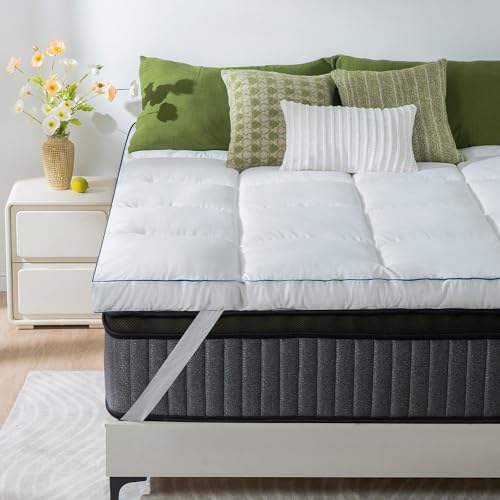 QUEEN ROSE Mattress Topper Full Size, Pillow Top Extra Thick Mattress Pad by QUEENROSE
