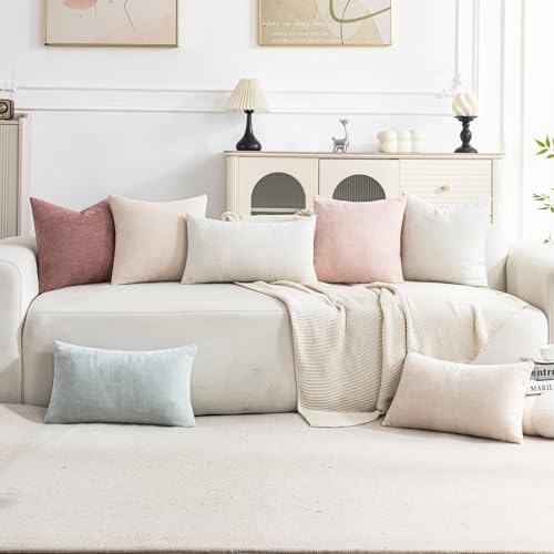 Set of 4 Soft Textured Decorative Throw Pillow Covers 20x20 Inch Cozy Farmhouse - Image 2