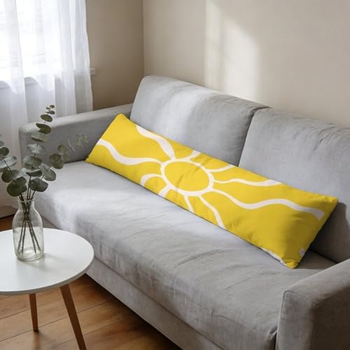 Yellow Sunshine Body Pillow Cover Abstract Pillowcase - Image 4