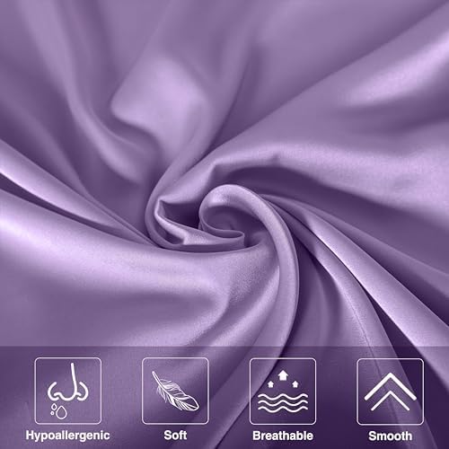 Mulberry Silk Pillowcase for Hair and Skin, Queen Size Cooling Silk Pillow Case - Image 2