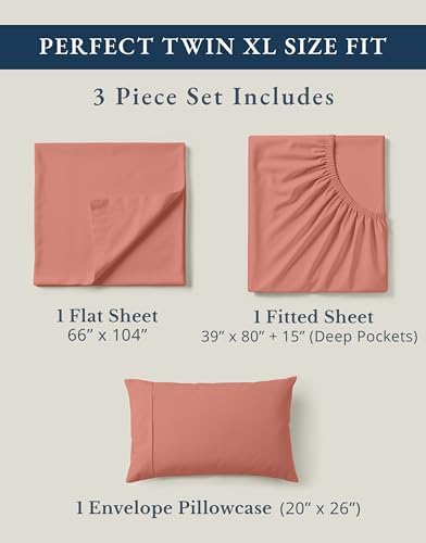 LANE LINEN Twin Sheets 100% Organic Cotton Percale Cooling Soft - Image 4