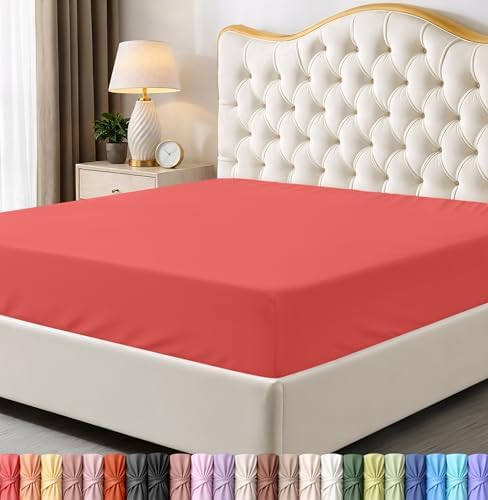 Queen Fitted Sheet, Ultra Soft Fits Up to 15 Inch Deep Pocket by UTOPIABEDDING