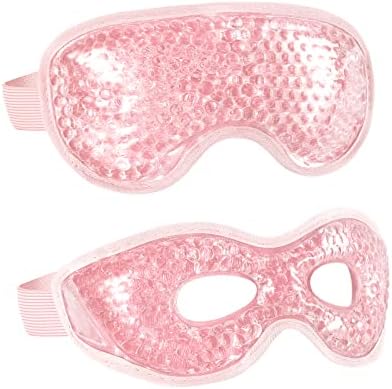 2PCS Gel Eye Mask Reusable Cold Therapy Gel Bead Eye Mask by CONSGIJI
