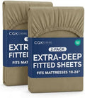 CGK Linens 2 Pack Extra Deep Twin XL Fitted Sheets by CGKUnlimited