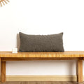 JoraLion 14x26 inch Boucle Lumbar Pillow Cover, Dark Brown Woven Texture by JoraLion