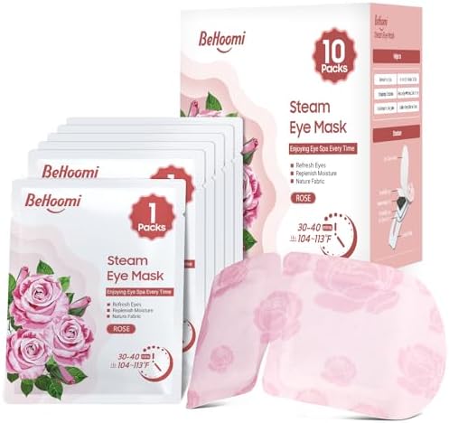 BeHoomi Steam Eye Mask, Self Heating Disposable SPA Warm Compress by BeHoomi