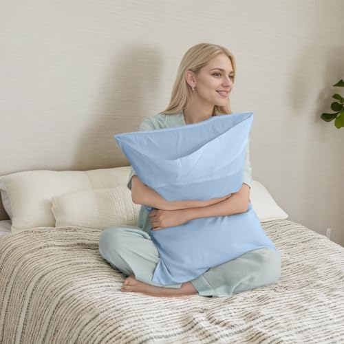 Pillow Cases King Size 2 Pack, Bamboo Rayon Cooling Pillowcases - Image 2