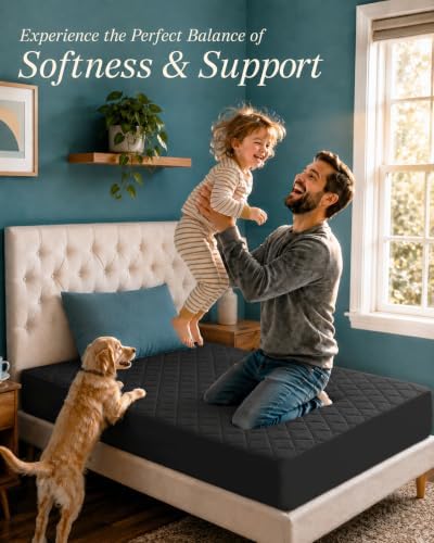 Twin Mattress Pad, Quilted Mattress Protector Topper fits 16" Deep Pocket - Image 6