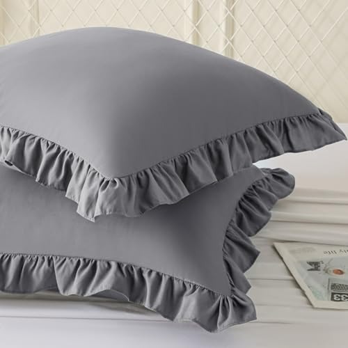 KKJIAF 2 Pack Ruffle Pillow Cases 18x18 Inches - Image 2