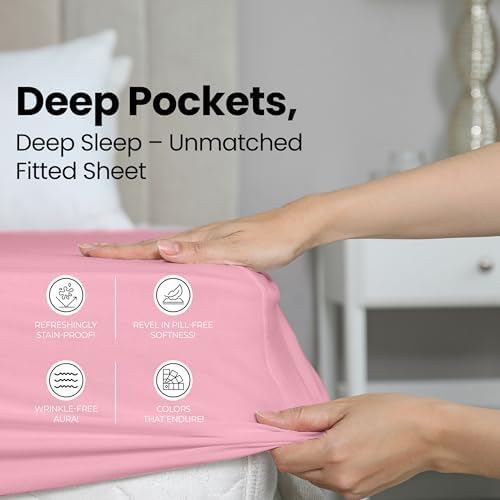 Queen Fitted Sheet, Ultra Soft Fits Up to 15 Inch Deep Pocket - Image 4
