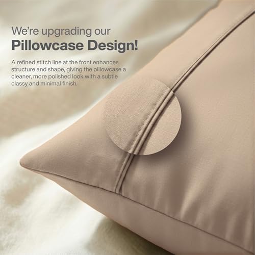 QUEENSBAY Queen Pillow Cases Set of 2, Microfiber Cooling Pillowcases, Soft - Image 2