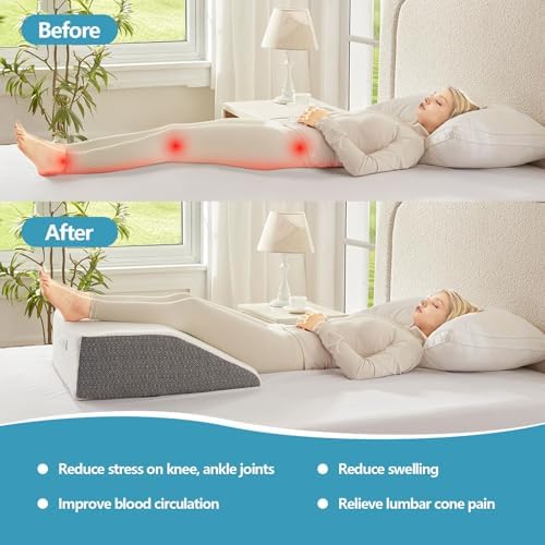 Nordjager Leg Elevation Pillow, 8 Inch Memory Foam Support Cushion - Image 2