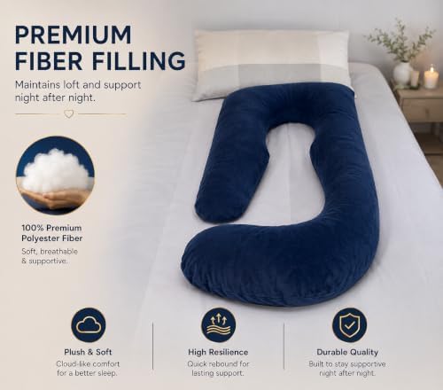Pregnancy Pillow for Sleeping, U-Shaped Full Body Maternity Pillow for Side - Image 7