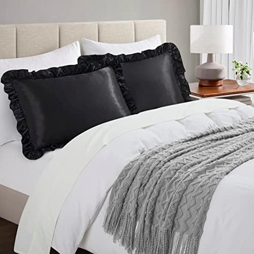 Silky Satin Ruffled Pillow Cases - Image 2