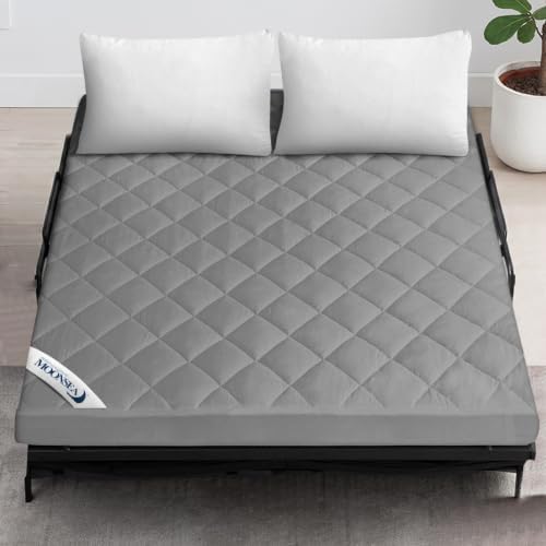 Queen Mattress Topper Pad Protector Waterproof, Mattress Cover Queen Size by Moonsea