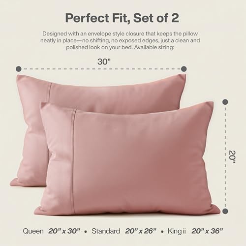 QUEENSBAY Queen Pillow Cases Set of 2, Microfiber Cooling Pillowcases, Soft - Image 4