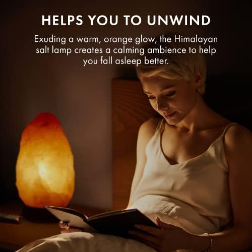 The Body Source Himalayan Salt Lamp | 8-10 in (7-11 lb) | Natural Salt Rock Lamp with Dimmer Switch & Wooden Base | Night Light & Bulb Replacement (Pack of 2) - Image 4