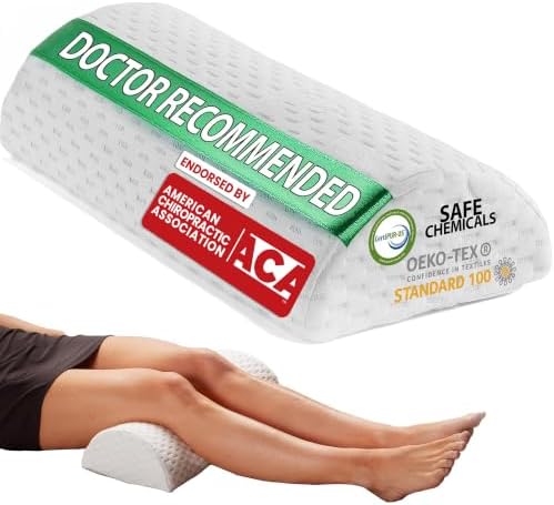 ComfiLife Knee Pillow for Back Sleeping – 100% Memory Foam Bolster Pillow for by ComfiLife