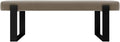 VANT Upholstered Bed Bench - Velvet Sand Storm - Matte Black - Contemporary Modern, Bedroom Bench Seat, Hallway, or Entryway