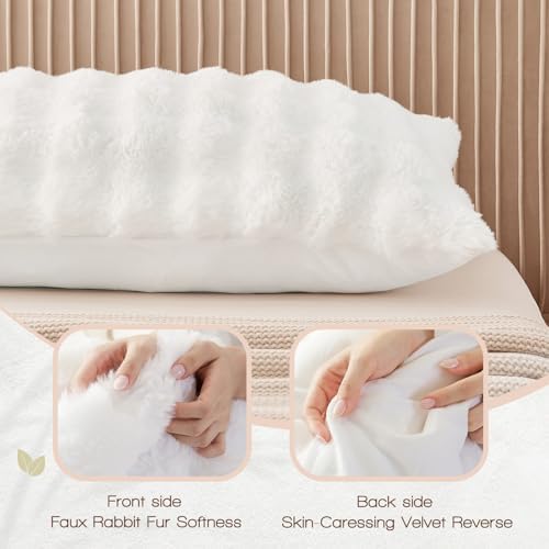 YZ HOME Faux Fur Fluffy Body Pillow - Image 3