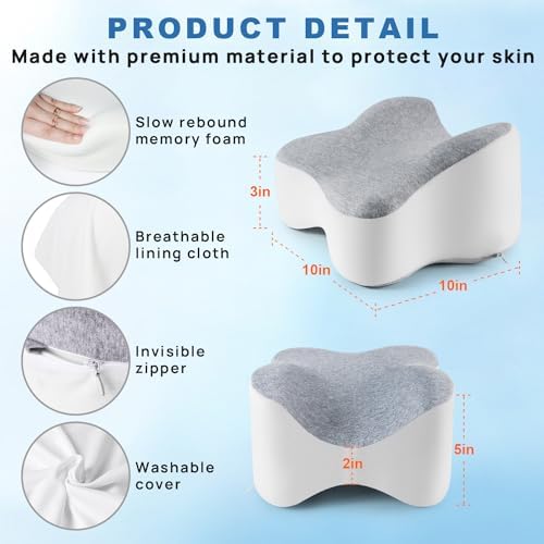 anzhixiu Short Knee Pillow for Side Sleeper Between Legs Aligns Spine - Image 3