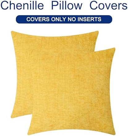 CaliTime Decorative Throw Pillow Covers 16 X 16 Inches Mustard Yellow - Image 6