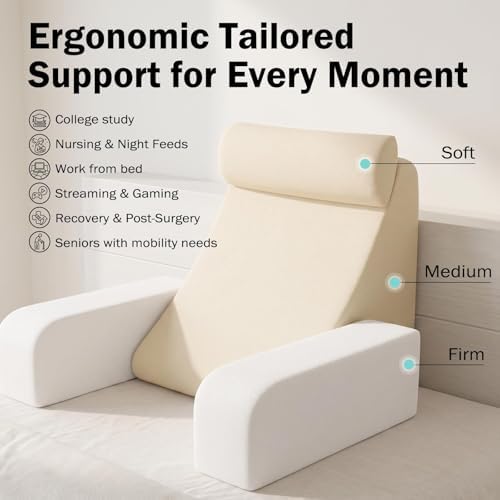 ENITYA 19" Reading Pillow for Bed - Image 3