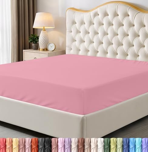 Queen Fitted Sheet, Ultra Soft Fits Up to 15 Inch Deep Pocket by UTOPIABEDDING
