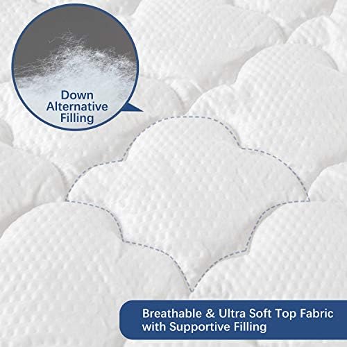 Full Size Air Mattress Pad Cover, Plush Quilted Mattress Protector Full - Image 2