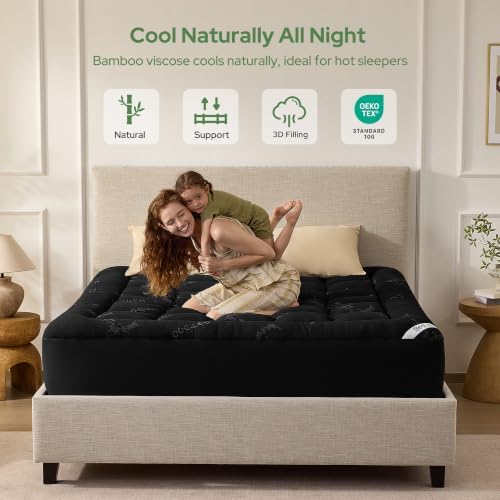BEDLORE Twin Mattress Topper, Thick Pillow Top Mattress Pad - Image 2