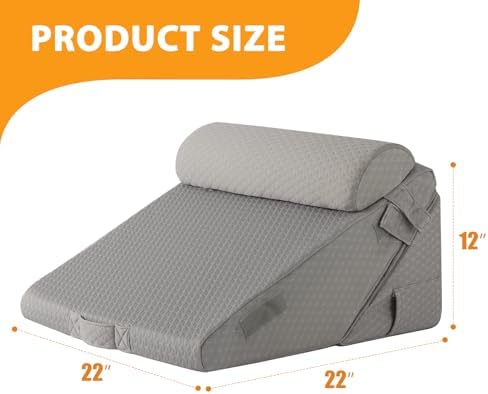 Ruqmuis Wedge Pillow Set for After Surgery, Incline Pillow Wedge for Headboard - Image 3