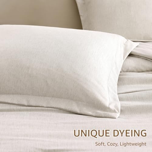 Monbix Full Size Comforter Set 7 Pieces Oatmeal Beige Bed in a Bag - Image 6