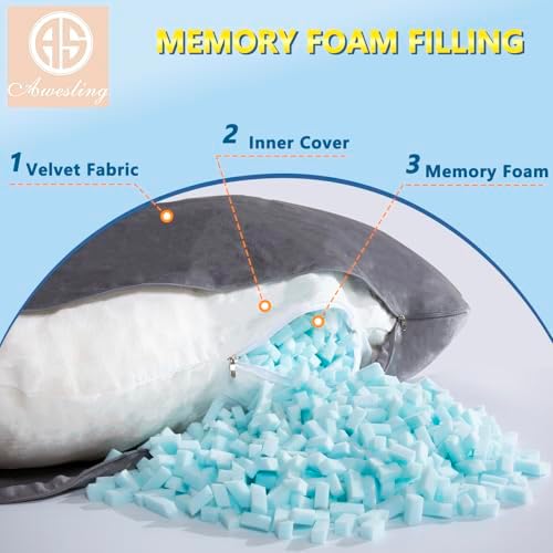Shredded Memory Foam U Shaped Pregnancy Pillow - Image 4