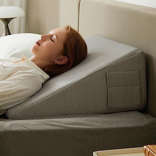 Bedluxe Wedge Pillow, 12 inch Bed Wedge Pillow by Bedluxe
