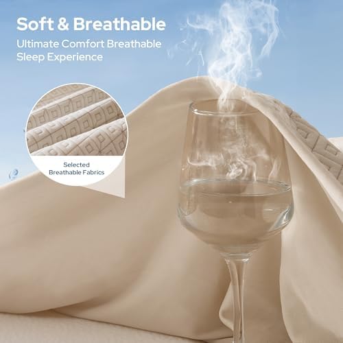 BEDLORE King Mattress Protector, Waterproof Noiseless Mattress Cover - Image 5