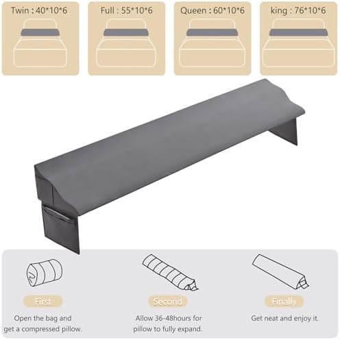 Bed Wedge Pillow for Headboard Gap Filler King - Image 6