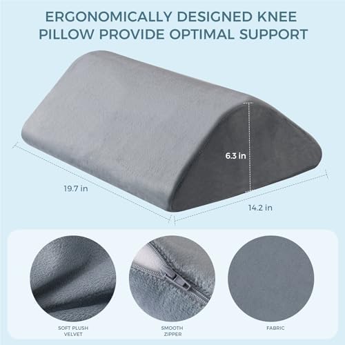 Knee Wedge Pillow 6.3'' for Post-Surgery Recovery-Leg Elevation Support for - Image 3
